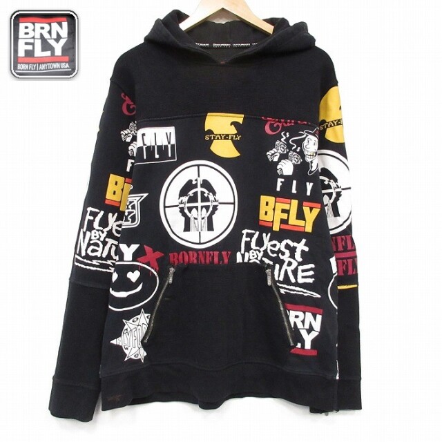 BFLY 長袖スウェットパーカー ブラック L | 古着