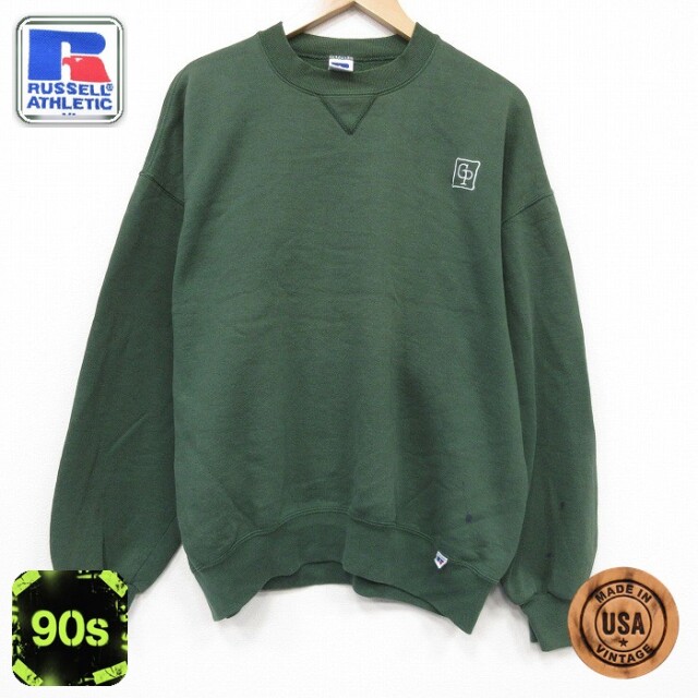ラッセル 90s 長袖スウェット GP グリーン メンズXL相当 | 古着