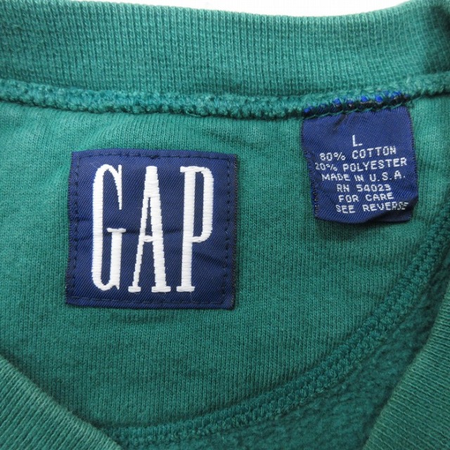 古着通販 XL☆古着 ギャップ GAP 長袖 スウェット メンズ90年代 90s