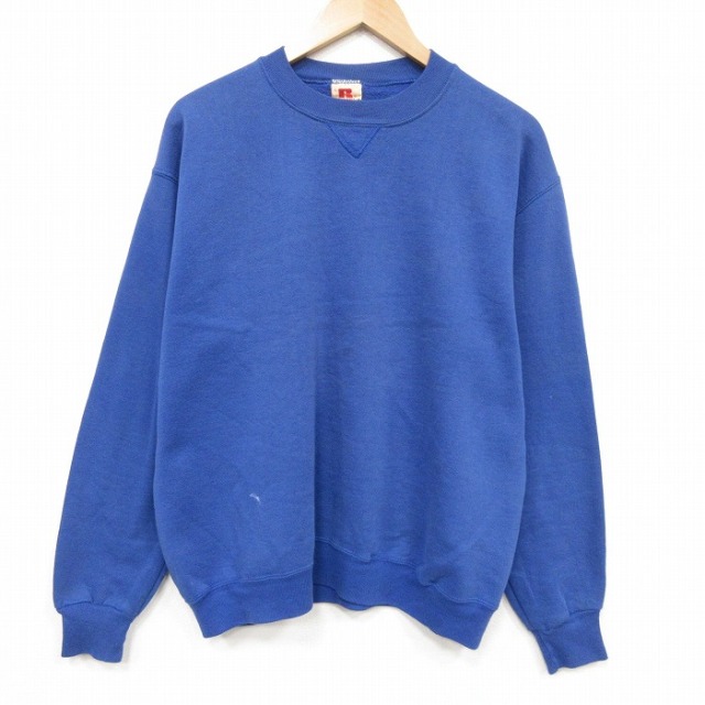 ラッセル 90s 長袖スウェット ブルー メンズL相当 | 古着