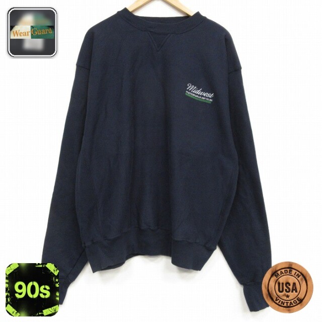 Wear Guerd 90s 長袖スウェット リバースタイプ ブラック メンズXL相当 | 古着