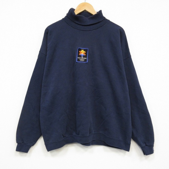 TULTEX 90s 長袖スウェット ソルトレイクオリンピック ネイビー メンズXL相当 | 古着