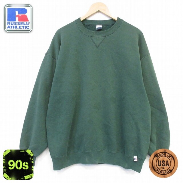 ラッセル 90s 長袖スウェット グリーン メンズXL相当 | 古着