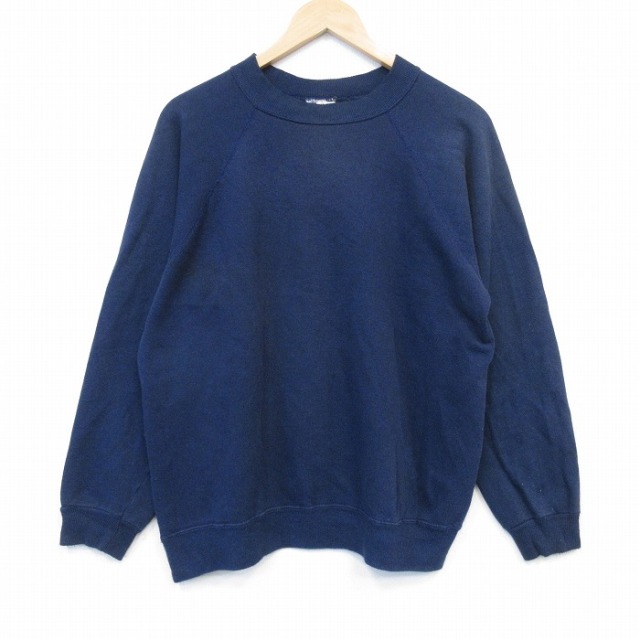 ヘインズ 90s 長袖スウェット ラグラン ネイビー メンズM相当 | 古着