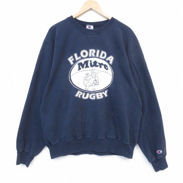 チャンピオン 90s 長袖スウェット フロリダ ネイビー メンズXL相当 | 古着