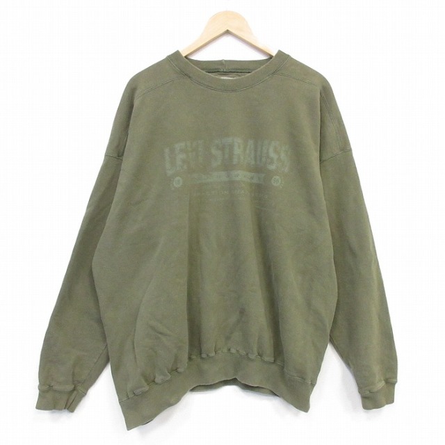リーバイス 90s 長袖スウェット ビッグロゴ カーキ メンズXL相当 | 古着