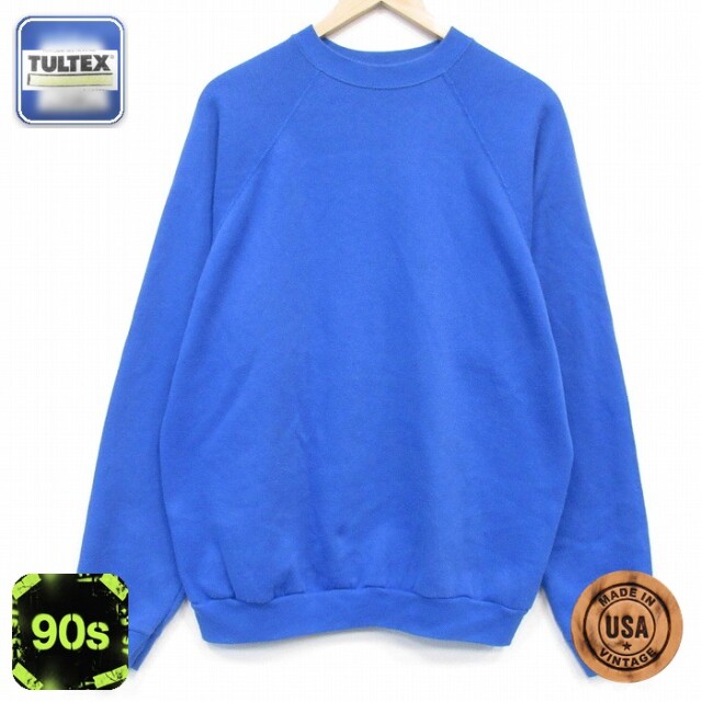 TULTEX 90s 長袖スウェット ラグラン ブルー メンズL相当 | 古着