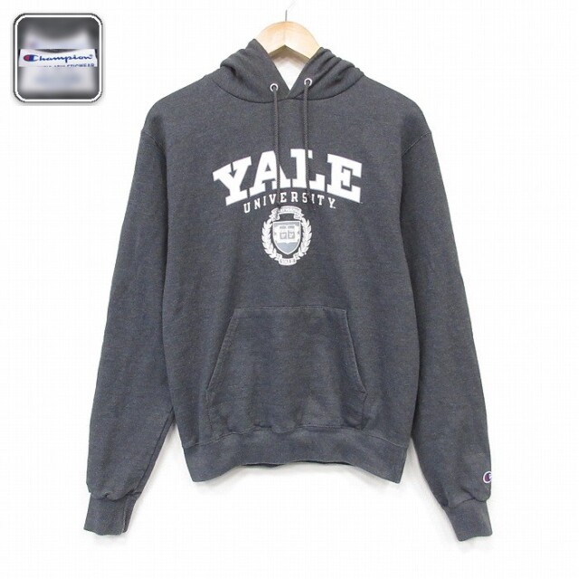 チャンピオン スウェットパーカー YALE カレッジ グレー メンズS相当 | 古着