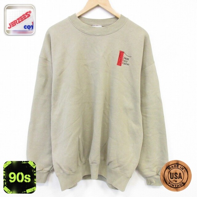 ジャージーズ 90s 長袖スウェット SRA ベージュ メンズXL相当 | 古着