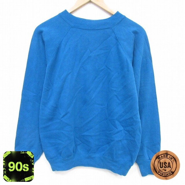 ヘインズ 90s 長袖スウェット ラグラン ブルー メンズS相当 | 古着