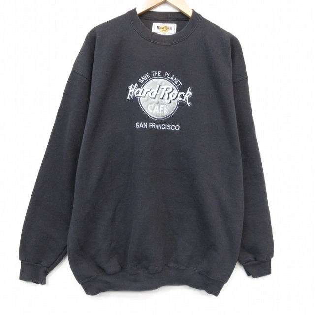 古着通販 XL☆古着 長袖 ハーフジップ スウェット メンズ 90年代 90s