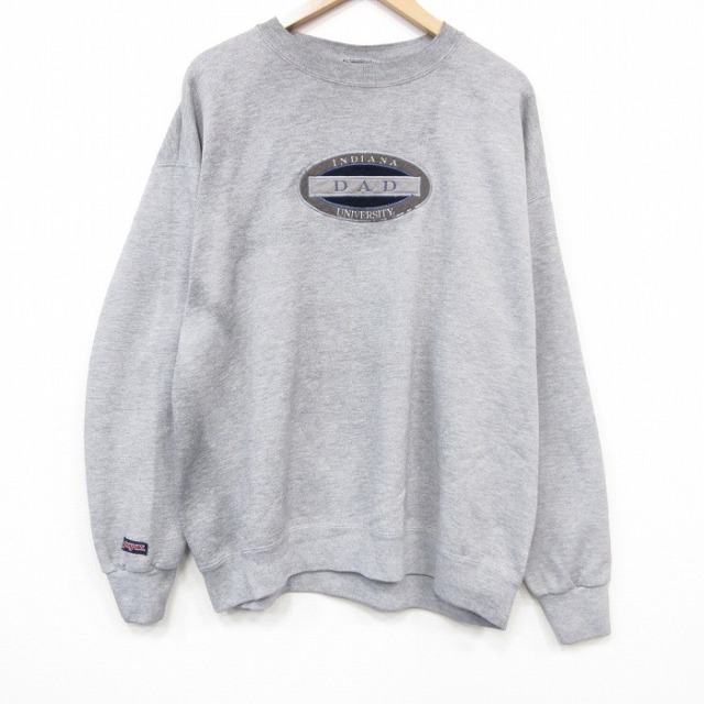 ジャンスポーツ 90s 長袖スウェット DAD カレッジ グレー メンズXL相当 | 古着