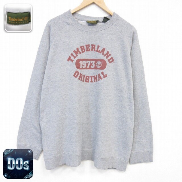 ティンバーランド 00s 長袖スウェット 1973 グレー メンズXL相当 | 古着