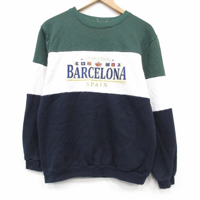 00s 長袖スウェット SPAIN ブラック メンズM相当 | 古着