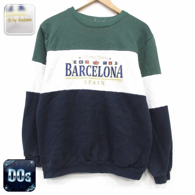 00s 長袖スウェット SPAIN ブラック メンズM相当 | 古着