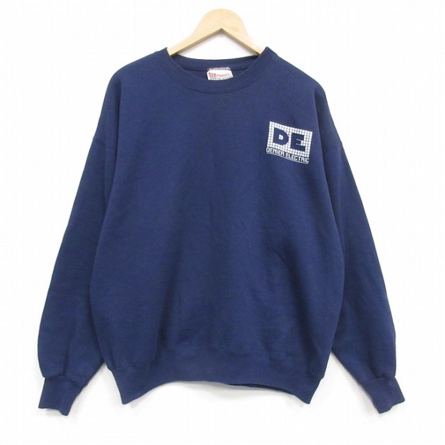 ヘインズ 00s 長袖スウェット DE ネイビー メンズXL相当 | 古着