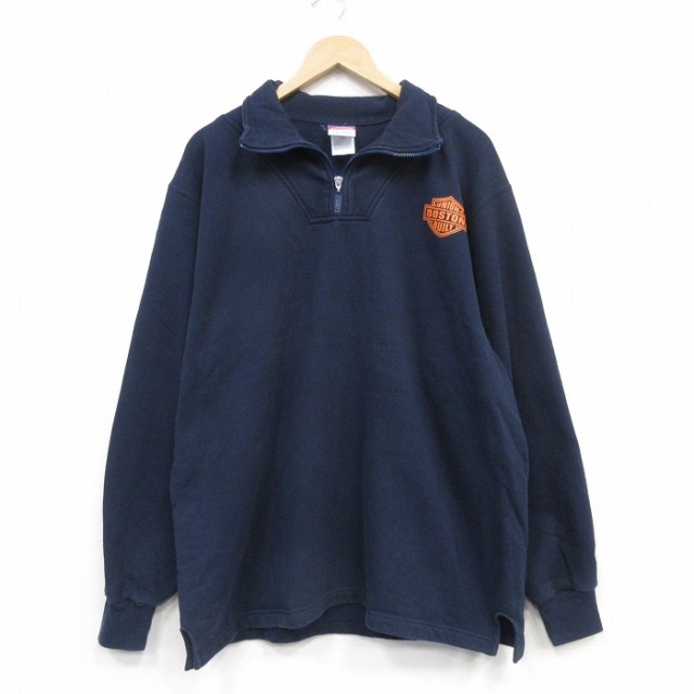 古着通販 XL☆古着 チャンピオン champion 長袖 ハーフジップ