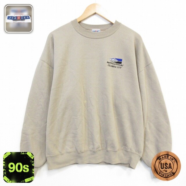 ジャージーズ 90s 長袖スウェット DANA ベージュ メンズXL相当 | 古着