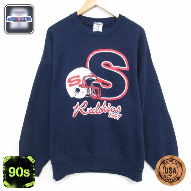 レッドスキンズ 90s 長袖スウェット ネイビー メンズXL相当 | 古着