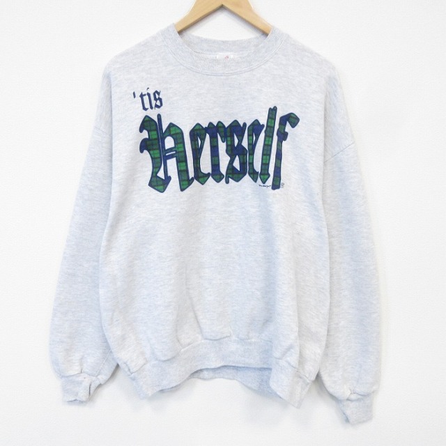 90s 長袖スウェット Himself 霜降りグレー メンズXL相当 | 古着