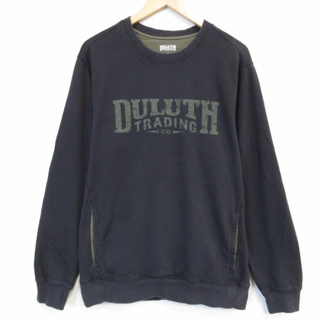 DULUTH TRADING 長袖スウェット ビッグロゴ ブラック メンズL相当 | 古着