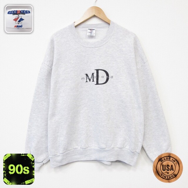 90s 長袖スウェット MD グレー メンズXL相当 | 古着