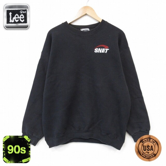 リー 90s 長袖スウェット SNET ブラック メンズL相当 | 古着