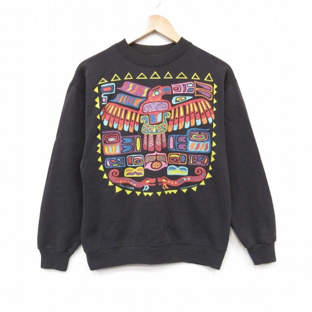 古着通販 S☆古着 ヘインズ 長袖 スウェット メンズ 90年代 90s 鳥