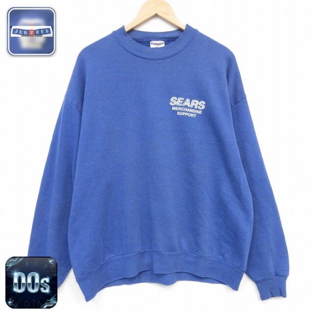 00s 長袖スウェット シアーズ ブルー メンズXL相当 | 古着