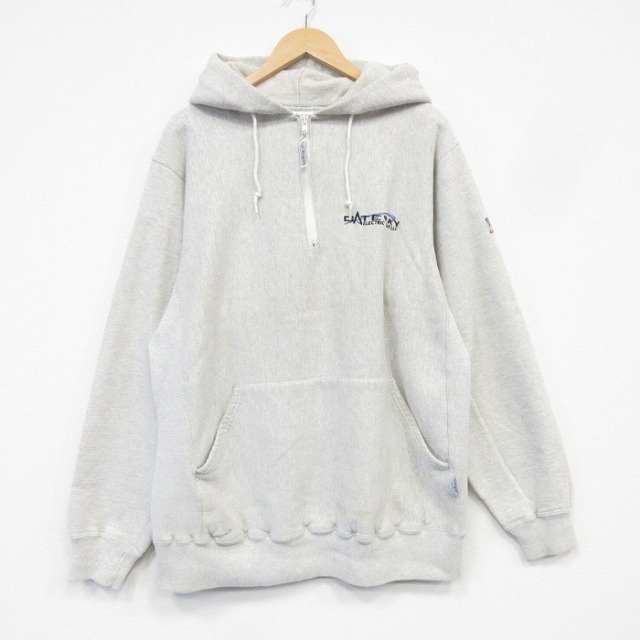 ケルスポーツ 90s ハーフジップスウェット リバースタイプ グレー メンズXL相当 | 古着