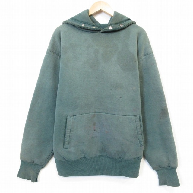 XL★古着 キャンバー 長袖 スウェット パーカー メンズ 90年代 90s ダブルフェイス 大きいサイズ USA製 グリーン【spe】 26jul29