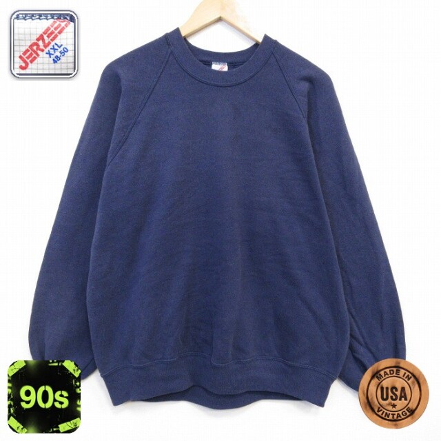 ジャージーズ 90s 長袖スウェット ネイビー メンズXL相当 | 古着