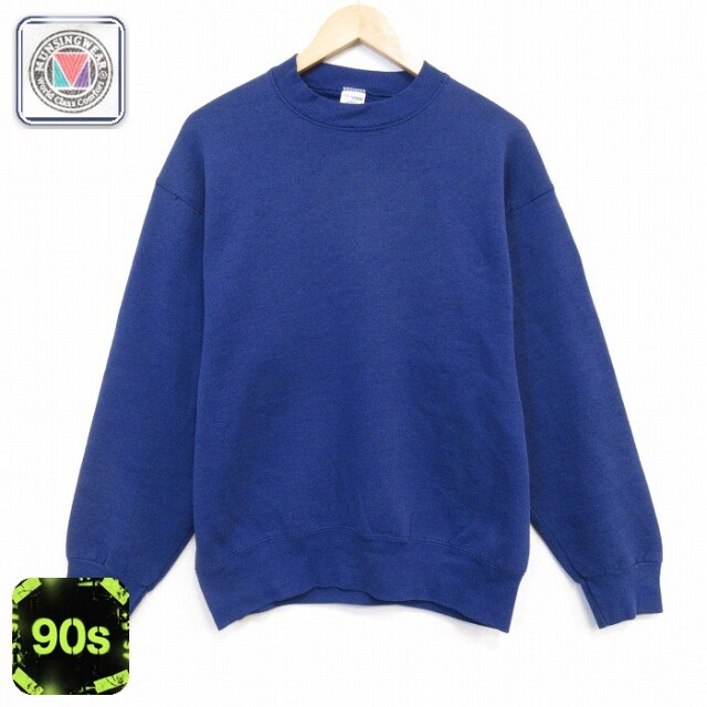 90s 長袖スウェット ネイビー メンズL相当 | 古着