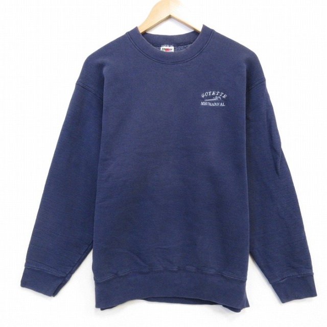 フルーツオブザルーム 00s 長袖スウェット GOYETTE ネイビー メンズM相当 | 古着