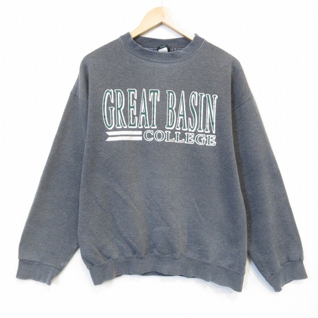 MVスポーツ 90s 長袖スウェット カレッジ グレー メンズXL相当 | 古着