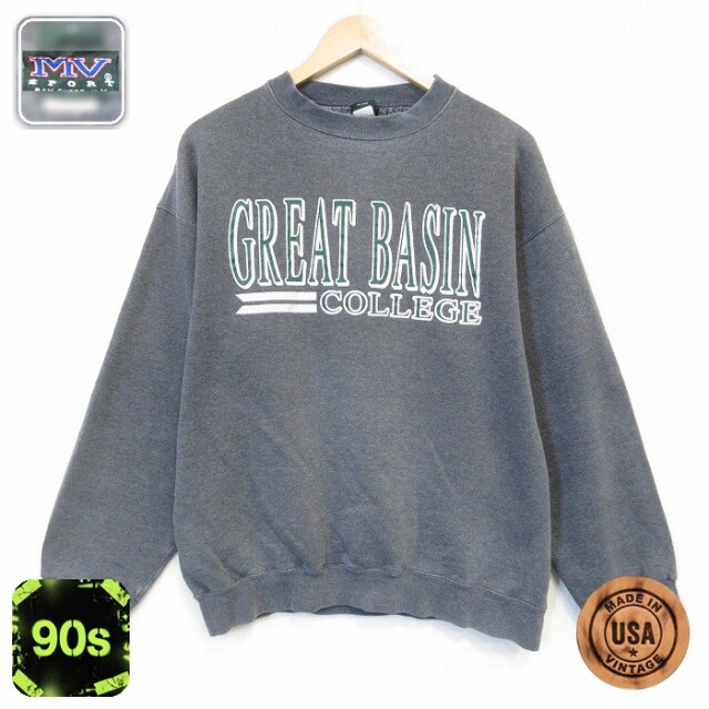 MVスポーツ 90s 長袖スウェット カレッジ グレー メンズXL相当 | 古着