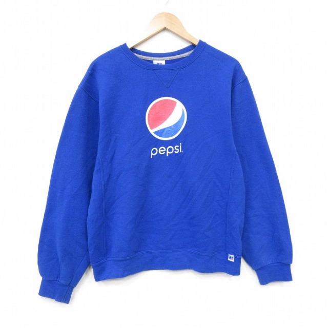 ラッセル 00s 長袖スウェット ペプシ ブルー メンズM相当 | 古着