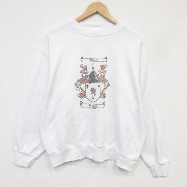 TULTEX 90s 長袖スウェット アイルランド ホワイト メンズL相当 | 古着