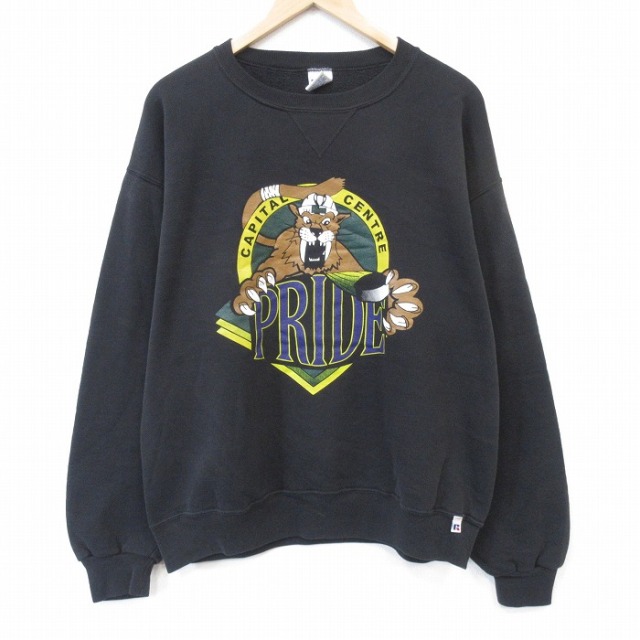 ラッセル 00s 長袖スウェット PRIDE ブラック メンズXL相当 | 古着