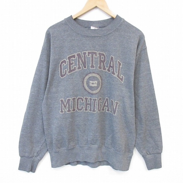 00s 長袖スウェット CENTRAL カレッジ グレー メンズM相当 | 古着