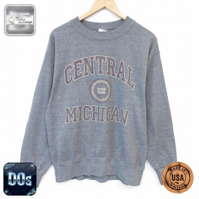 00s 長袖スウェット CENTRAL カレッジ グレー メンズM相当 | 古着