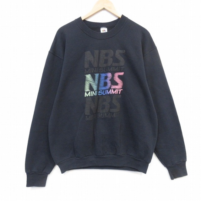 フルーツオブザルーム 90s 長袖スウェット NBS ブラック メンズL相当 | 古着
