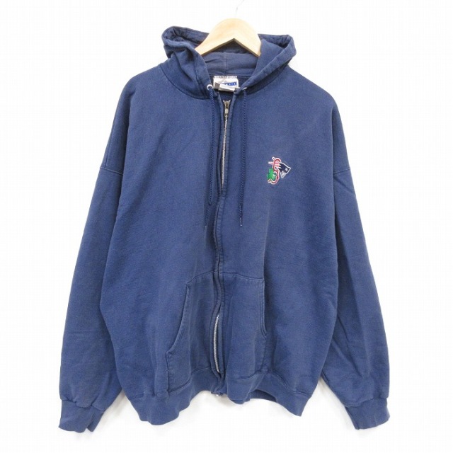 ヘインズ 00s フルジップスウェット ネイビー メンズXL相当 | 古着