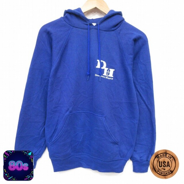 80s ラグランパーカー DH ブルー メンズS相当 | 古着