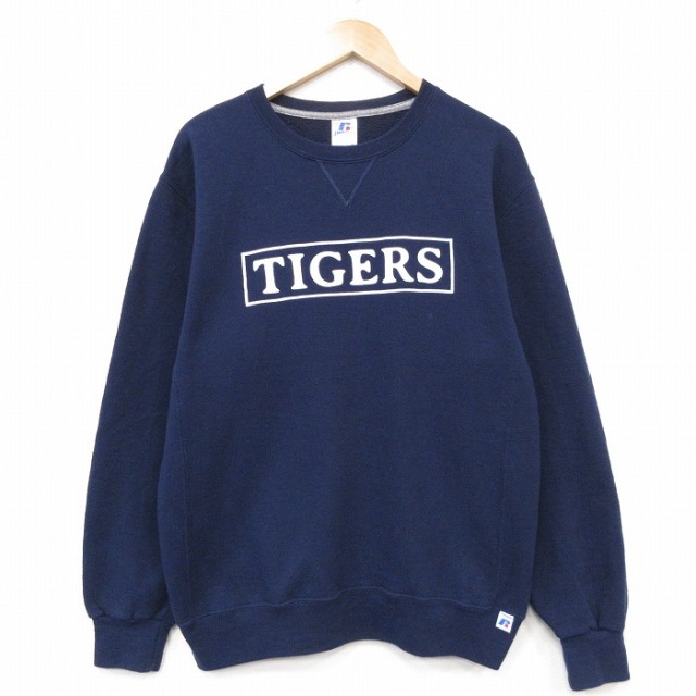 ラッセル 00s 長袖スウェット タイガース ネイビー メンズL相当 | 古着
