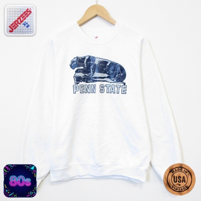 ジャージーズ 80s ラグランスウェット PENN ホワイト メンズL相当 | 古着