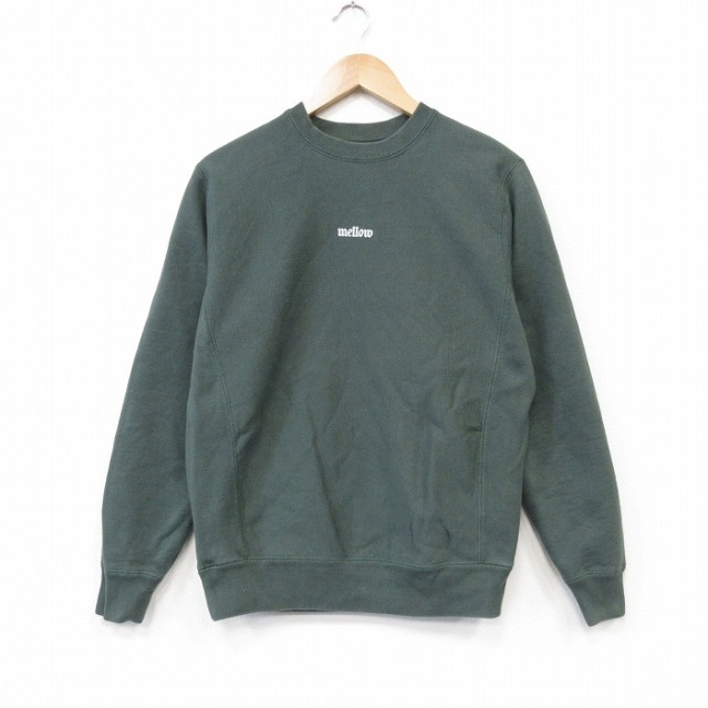 mellow 長袖スウェット リバースタイプ グリーン メンズS相当 | 古着