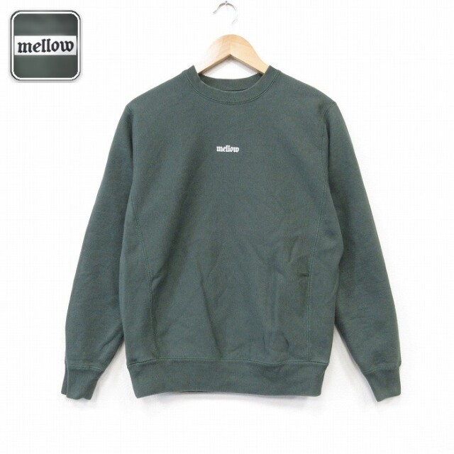 mellow 長袖スウェット リバースタイプ グリーン メンズS相当 | 古着