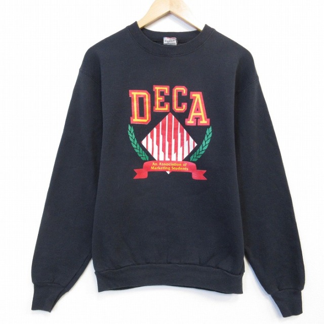フルーツオブザルーム 80s 長袖スウェット DECA ブラック メンズM相当 | 古着