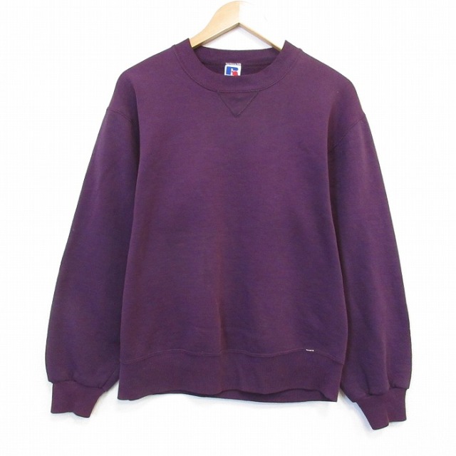 ラッセル 90s 長袖スウェット パープル メンズM相当 | 古着